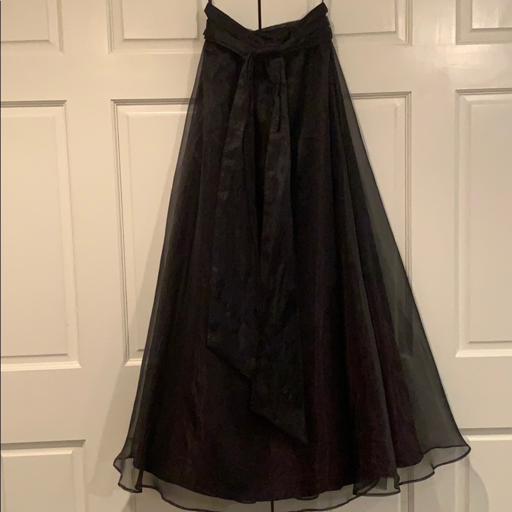 Black maxi ball skirt